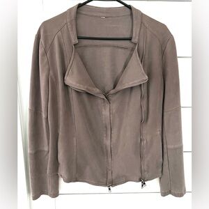 Women’s Faux Suede Zip-Front Jacket